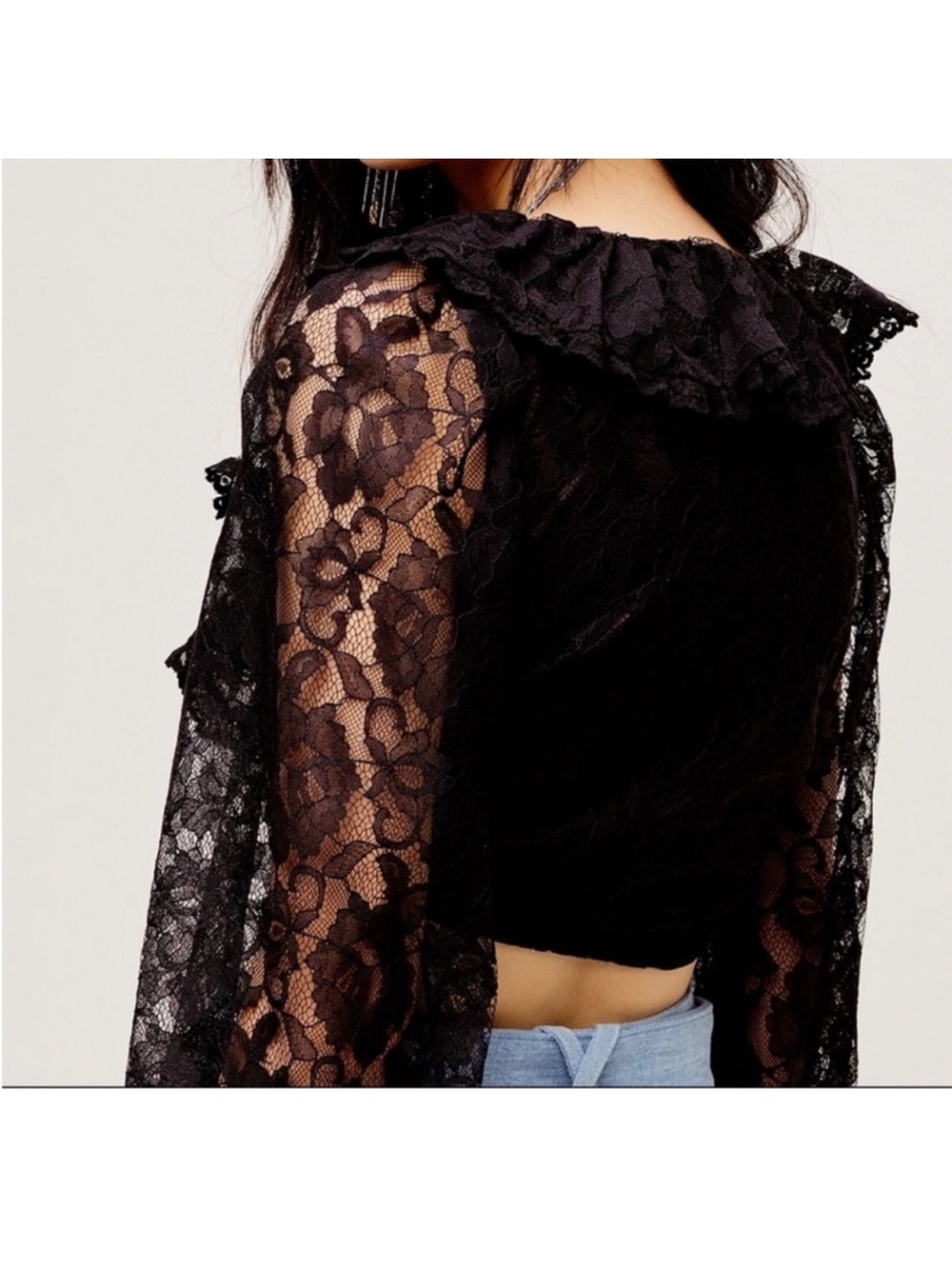 For Love & Lemons Quinn lace blouse size XS EUC - Picture 4 of 14